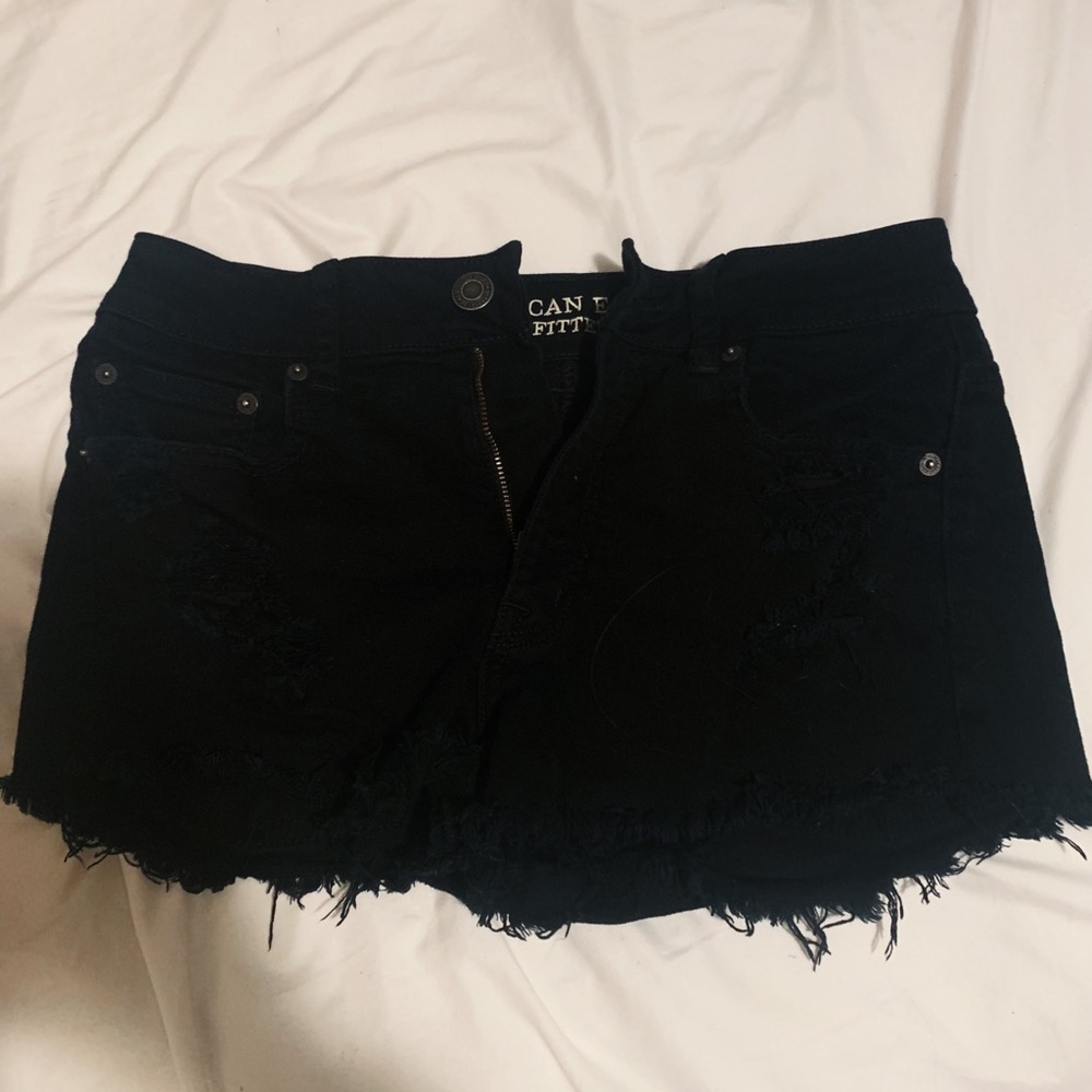Black Denim American Eagle Shorts
